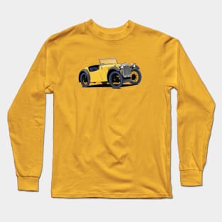 Yellow Austin 7 Vintage Car Long Sleeve T-Shirt